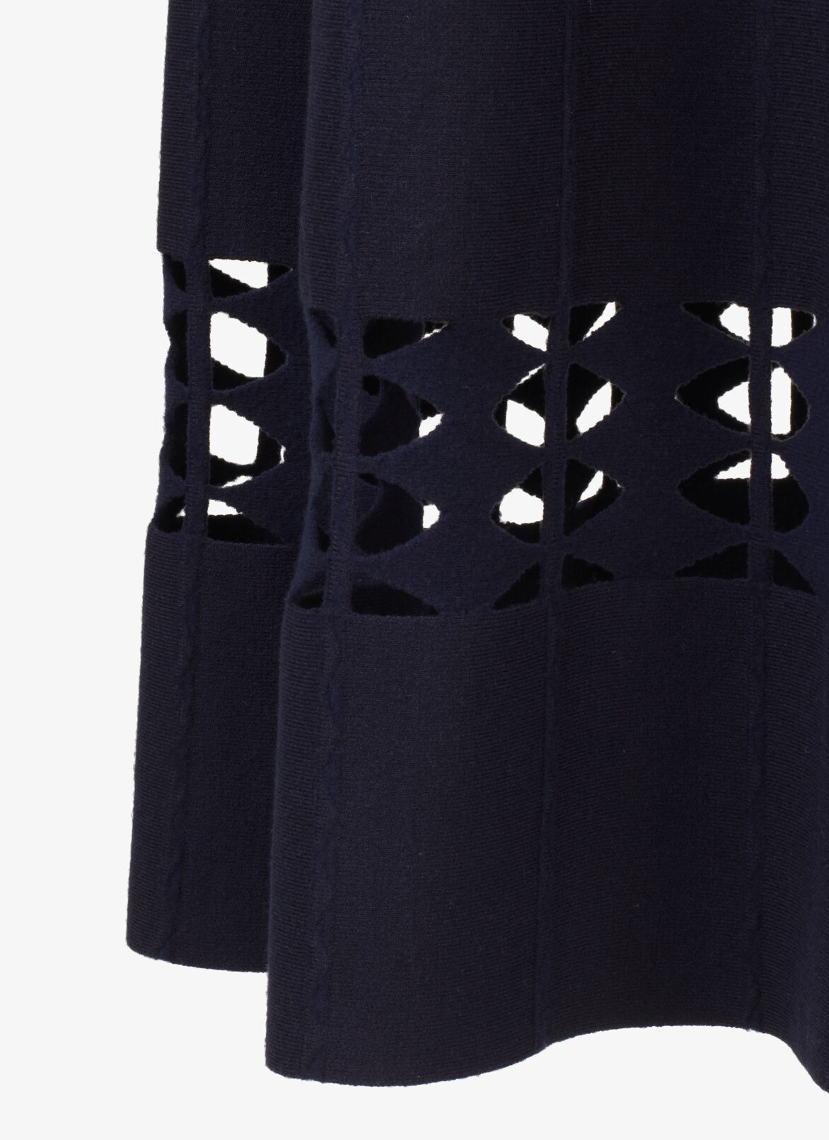 Long Flared Knitted Skirt ALAÏA NIGHT BLUE LONG FLARED KNITTED SKIRT